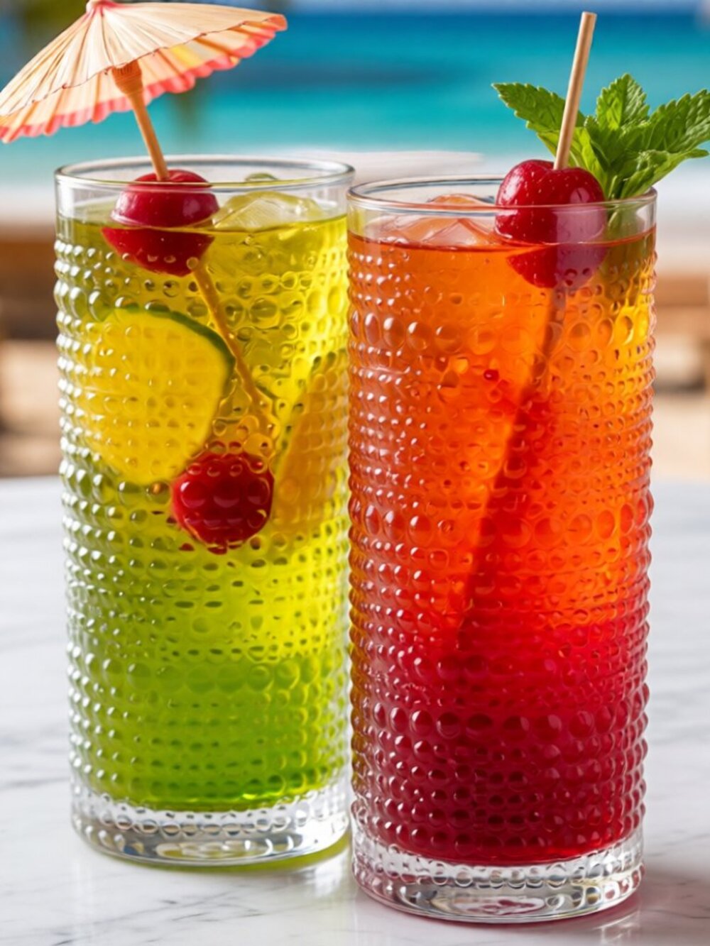 2pc Clear Fortessa Jupiter Collins Beaded Hobnail Highball Glasses 10.8oz